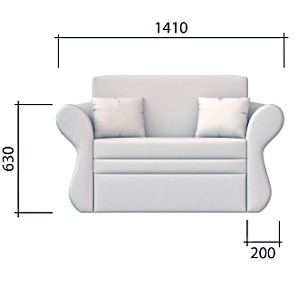 Мини диван размеры