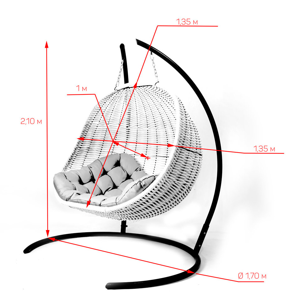 Подвесное кресло кокон двойное