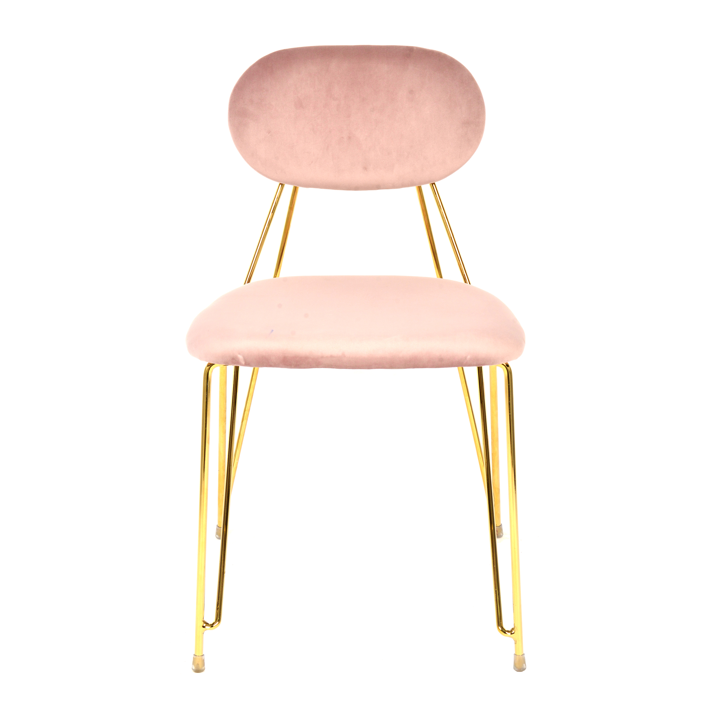 розовый стул с золотыми ножками